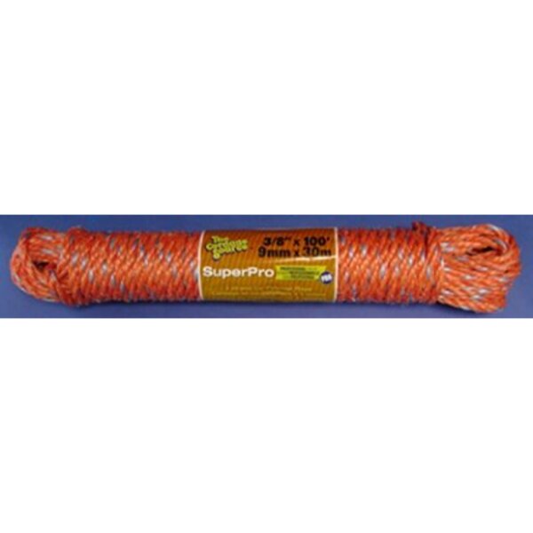 Cordage Source Rope 3/8X100 Rope Orange Twis 520120-00100-GGG